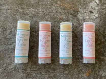 Mineral Sunscreen Lip Balm SPF20 Reef & Ocean Safe Pure Lavender 0.15oz Natural Zinc or Pink Tinted