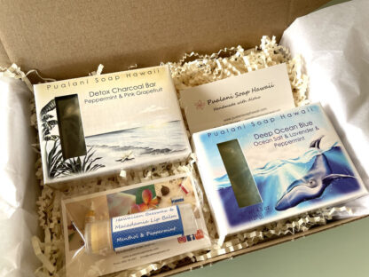 Hawaiian Soap Gift Box with Hawaiian Beeswax Lip Balm