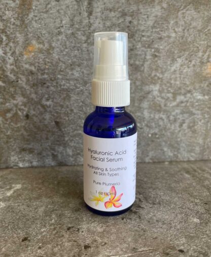 Hyaluronic Acid Facial Serum 1oz  Pure Plumeria Hydrating & Soothing for All Skin Types